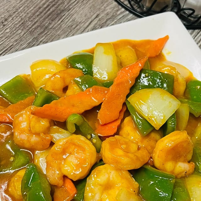 Curry Shrimp.